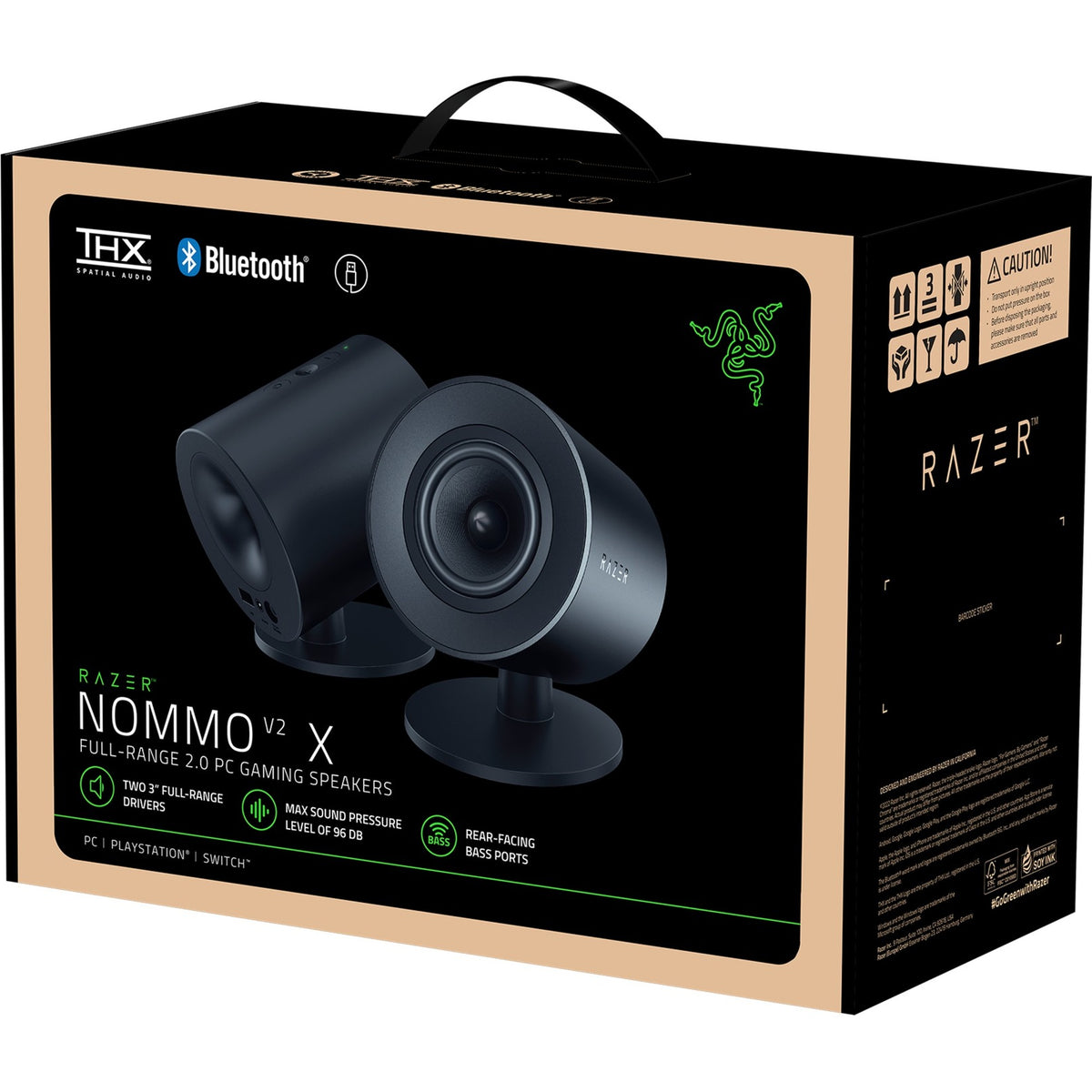 Głośnik Razer nommo v2 x (czarny, USB, Bluetooth)