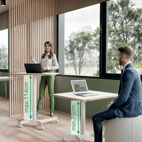 Biurko Leitz z regulacją wysokości, prostokątne, siedząco-stojące 65360001