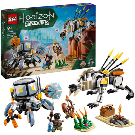 Lego® Horizon Adventures™ Aloy i Varl kontra wędrowiec w muszlach i ząb piły - 77037