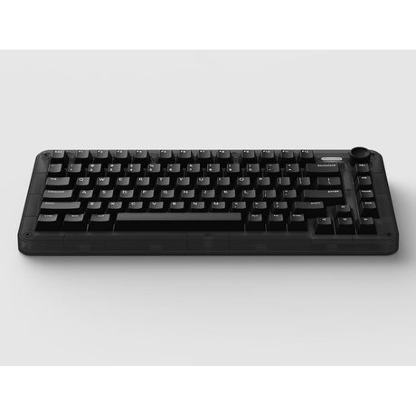 Bezprzewodowa klawiatura mechaniczna Iqunix Zx75 Dark Side (czarna, układ US (Qwerty), wiśniowy mx brązowy, 75%, diody RGB, możliwość wymiany podczas pracy, podwójny strzał pbt, 2,4 GHz | bluetooth 5.1 | USB-C)
