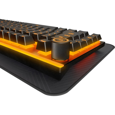Bądź cicho! mechaniczna klawiatura do gier z lekkim mocowaniem, cicha dotykowa rgb (czarna, układ amerykański (qwerty), cicha dotykowa, 100%, argb, podwójne klawisze pbt)