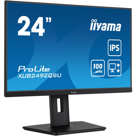 Monitor Iiyama prolite xub2492qsu-b1 23.8 (czarny (matowy), HDMI, display port, 3x USB-A, USB-C)