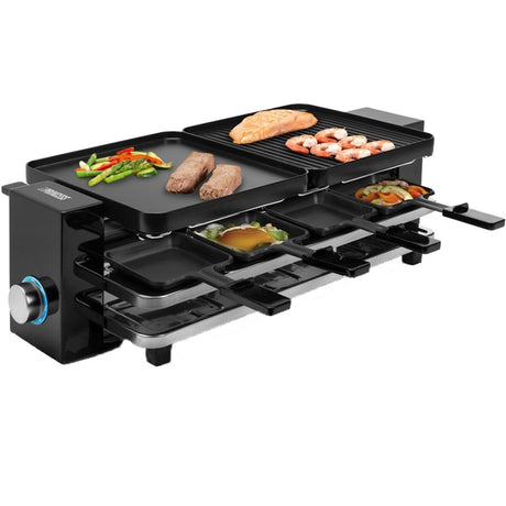 Princess 162925 raclette fortepian czarny 8 zestaw dla smakoszy (czarny)