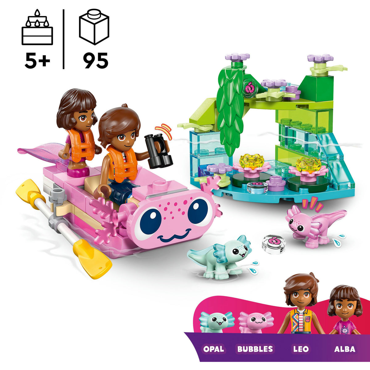 Lego Friends Zestaw do budowania łodzi przygodowej z Aksolotlem – zabawka – 42681
