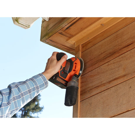 Szlifierka mimośrodowa akumulatorowa Black+decker bdcros18 18 V (czarno-pomarańczowa, torba do przechowywania, ładowarka i akumulator w zestawie)