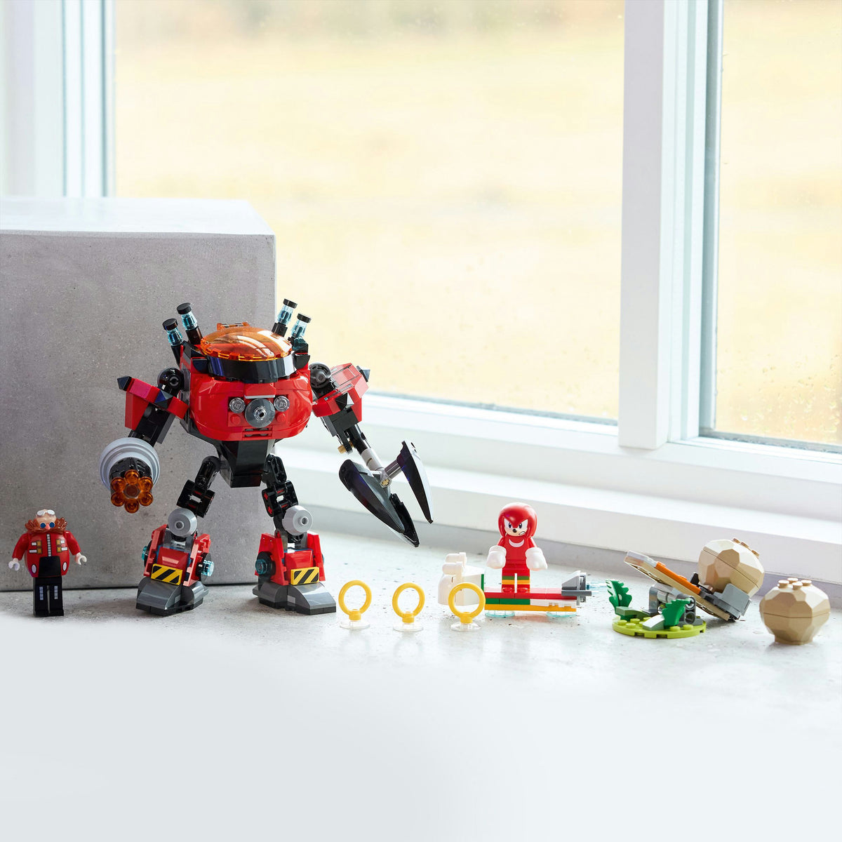 Lego® Sonic the Hedgehog™ Knuckles kontra Doktor Eggman Mech kruszący jajka — 77005