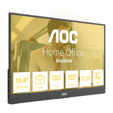 Monitor Aoc 16t20e2 15.6 (czarny, 1x mini HDMI, 1x USB-C, audio)