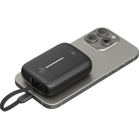 Power bank Goobay 10 000 mAh - 20 W (czarny, USB-C PD)