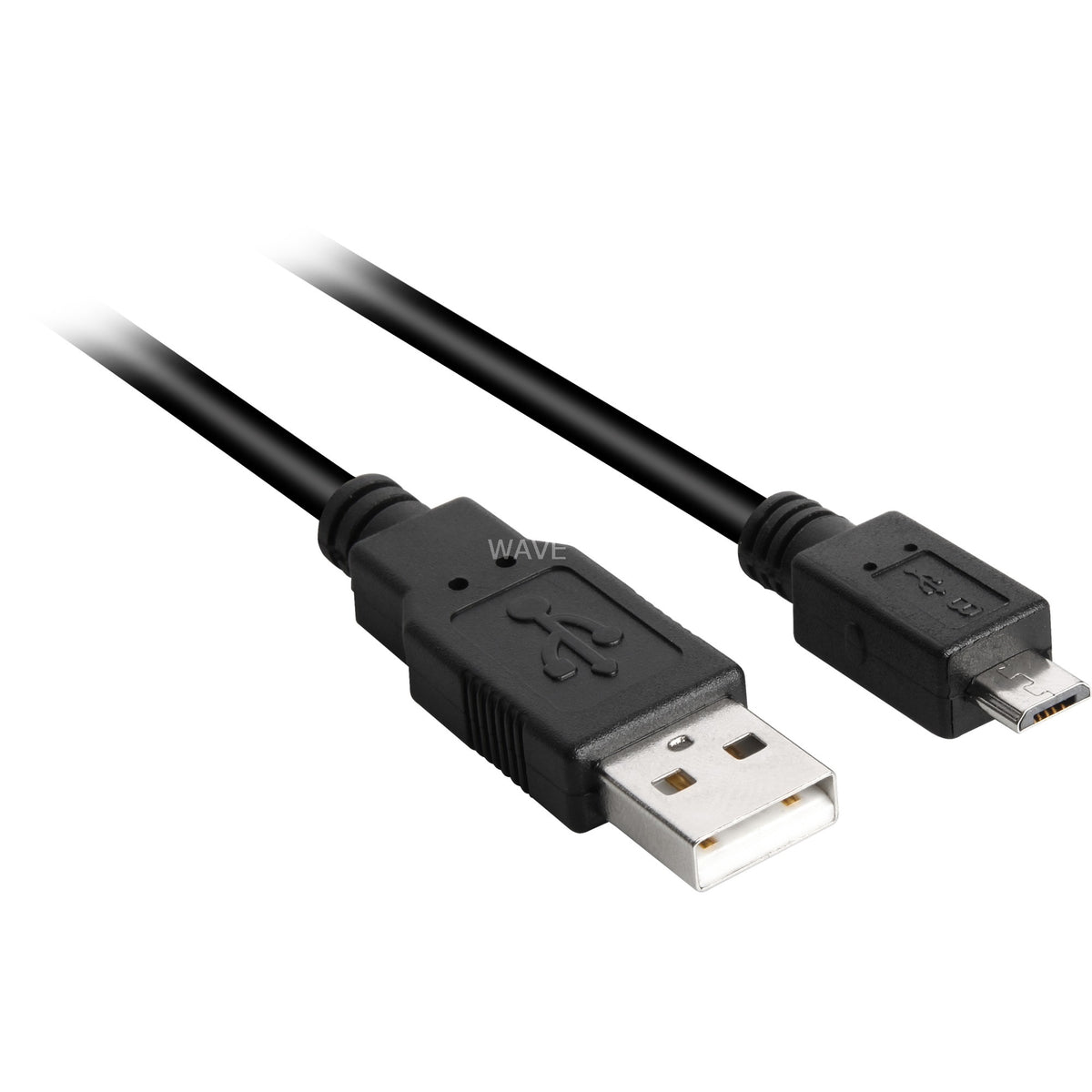 Kabel Sharkoon USB-A 2.0 > micro USB-B (czarny, 1,5 m)