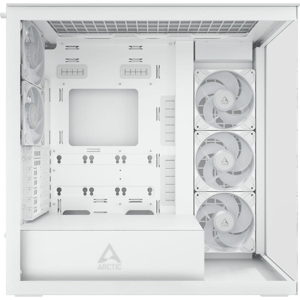 Obudowa Arctic xtender vg midi tower (biała | 2x USB-A | 1x USB-C | RGB | szkło hartowane)