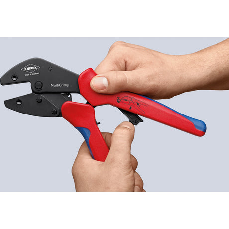 Szczypce do zaciskania Knipex Multicrimp 973302 (czerwony niebieski)