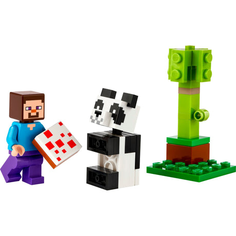 Lego Minecraft - zabawki konstrukcyjne Steve'a i małej pandy (30672)