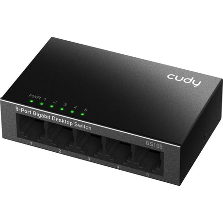 Cudy 5-portowy gigabitowy przełącznik metalowy do komputerów stacjonarnych (czarny)