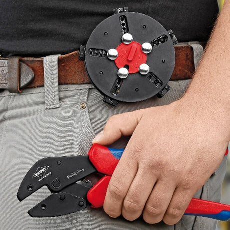 Szczypce do zaciskania Knipex Multicrimp 973302 (czerwony niebieski)
