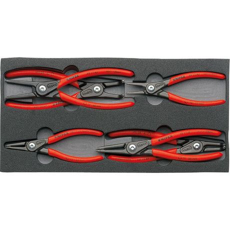Zestaw precyzyjnych szczypiec do pierścieni zabezpieczających Knipex 002001v02 (6-częściowy)