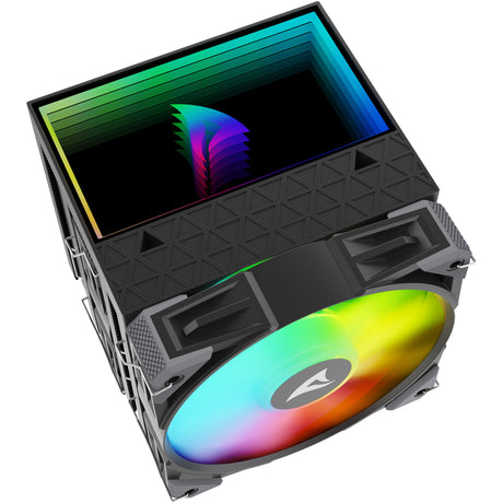 Chłodnica procesora Sharkoon a60 rgb (czarna, 4-pinowe złącze wentylatora pwm)