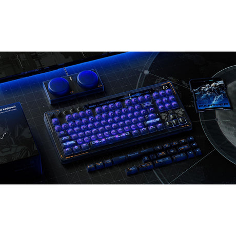Klawiatura mechaniczna 8bitdo retro 87 - mecha break (czarna, układ us (qwerty), kailh box jellyfish proglasa, 80% (tkl), nasadki klawiszy abs, hot-swap, bluetooth le 5.0, bezprzewodowa 2.4ghz, usb)