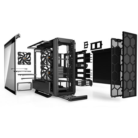 Bądź cicho! obudowa midi tower z cichym basem 802 (czarna | 2x USB-A | 1x USB-C | okienko)