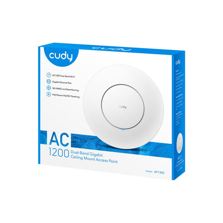Gigabitowy punkt dostępowy Cudy ac1200 Wi-Fi (biały, mesh)