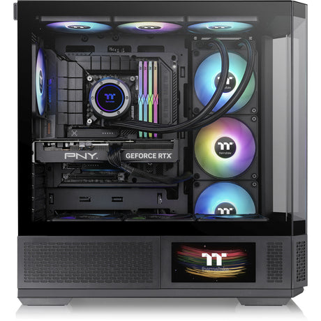 Obudowa Midi Tower Thermaltake View 370 tg argb (czarna | 2x usb-a | 1x usb-c | rgb | szkło hartowane)