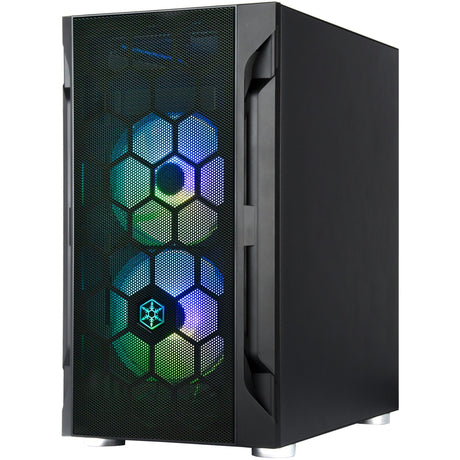 Obudowa midi tower Silverstone sst-fah1mb-pro (czarna | 3x USB-A | RGB | szkło hartowane)