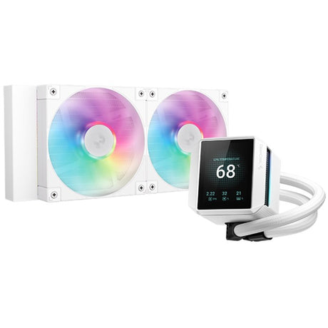 Chłodzenie wodne Deepcool mystique 240 argb (białe, 4-pinowe złącze wentylatora pwm)