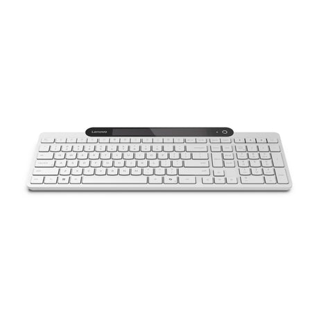 Samoładująca klawiatura Bluetooth Lenovo 800 (biała, układ US (QWERTY), tłok, 100%, przełącznik tłokowy, Bluetooth 5.1, USB-C)