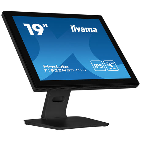 Iiyama prolite t1932msc-b2s 19 monitor dotykowy (czarny, VGA, HDMI, Display Port, audio, ekran dotykowy)