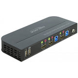 Delock Przełącznik HDMI KVM Przełącznik KVM (czarny, 4K 60 Hz, USB 3.0, audio)