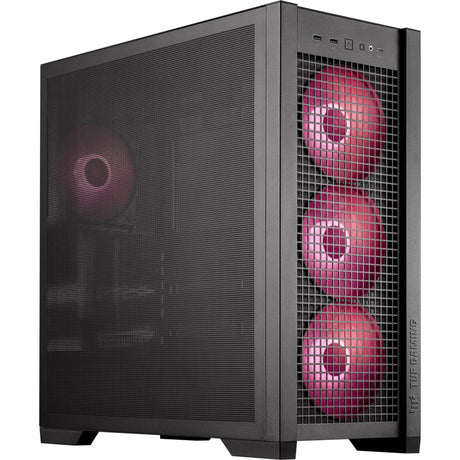 Obudowa midi tower Asus tuf gaming gt302 argb (czarna | 2x usb-a | 1x usb-c | rgb | szkło hartowane)
