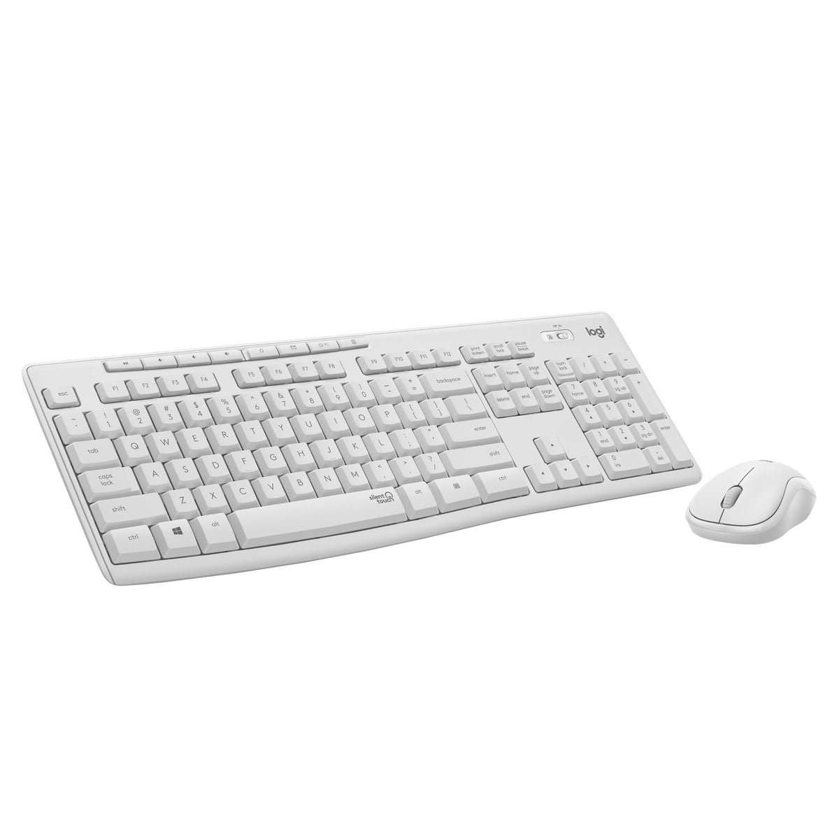 Zestaw komputerów stacjonarnych Logitech mk295 cicha bezprzewodowa klawiatura i mysz (szary, układ amerykański-międzynarodowy (qwerty), 100%)