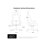 Dxracer gladiator l czarny fotel do gier ze skóry PCV (czarny)
