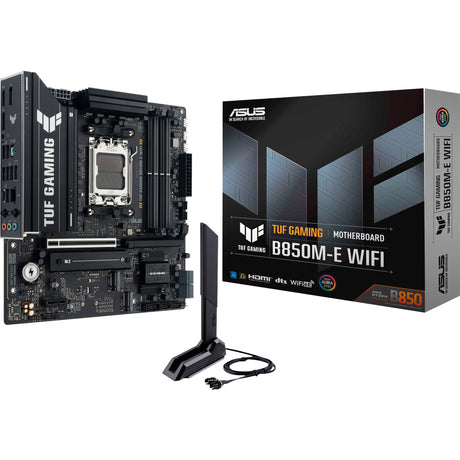 Asus tuf gaming b850m-e wifi socket am5 moederbord (2.5gb-lan, wi-fi 6e, bt, sound, µatx)