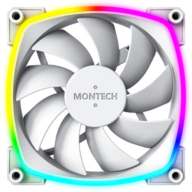 Montech ax120 fan pwm 3-pak wentylatorów rgb (biały, 3 sztuki, 120 x 120 x 25 mm)