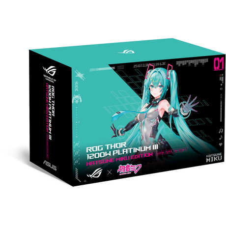 Asus rog thor platinum iii hatsune miku edycja modułowy zasilacz 1200 wat (czarny, 1x 12v-2x6, 4x pcie)