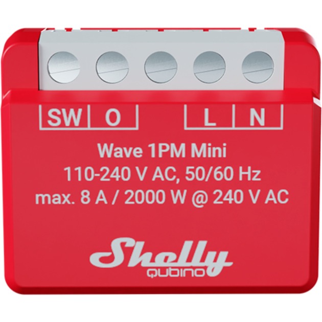 Shelly qubino wave 13:00 mini aktor przełączająco-pomiarowy z-wave