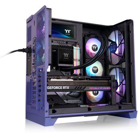 Obudowa Midi Tower Thermaltake View 390 Air Future Dusk (fioletowa | 2x USB-A | 1x USB-C | szkło hartowane)