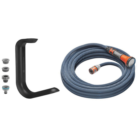 Wąż tekstylny Gardena Liano Xtreme 10 m, zestaw z Liano Tapfix (ciemnoszary pomarańczowy)