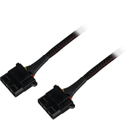 Sharkoon 5.25 4-pin (męski) do 5.25 4-pin (żeński) kabel rozdzielacza zasilania Y (czarny, 6 cali)
