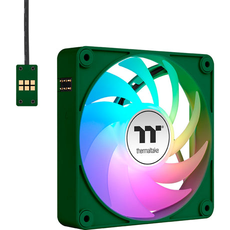 Thermaltake ct120 ex argb Sync wentylator chłodzący do komputera wyścigi zielony (zestaw 3 wentylatorów) wentylatory do obudowy (zielony, 3 sztuki, 120 x 120 x 25 mm, pwm)
