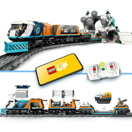 Zabawkowy pojazd LEGO City Pociąg badawczy na biegunie północnym - 60470