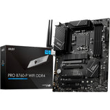Płyta główna MSI Pro B760-P WiFi DDR4 z gniazdem 1700 (RAID, 2,5 GB-LAN, WiFi, BT, dźwięk, ATX)
