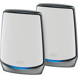 System Netgear Orbi Wi-Fi 6 (rbk852) router siatkowy ax6000 (biały srebrny, 1x router (rbr850), 1x satelita (rbs850), zasięg do 350 m²)