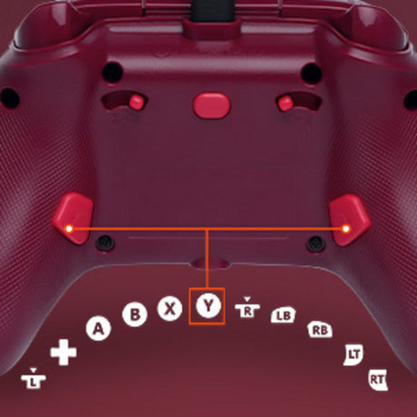 Kontroler Powera Advantage z kablem do serii Xbox x|s - red fire (czerwony, xbox series x|s, xbox one, PC)