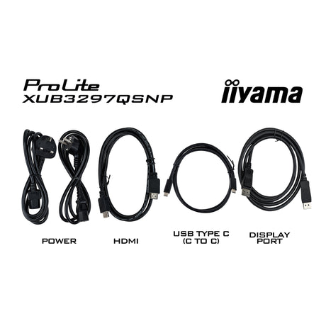 Monitor Iiyama prolite xub3297qsnp-b1 32 (czarny, HDMI, 2x Display Port, 2x USB-A, 2x USB-C, RJ-45)