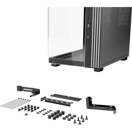 Bądź cicho! podstawa świetlna 600 dx obudowa midi tower (czarna | 2x USB-A | 1x USB-C | RGB | okienko)
