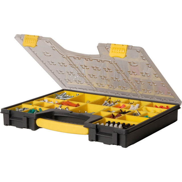 Stanley organizer pro 25 przegródek skrzynka narzędziowa (czarno-żółta, 25 przegródek)