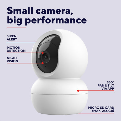 Zaufaj kamerze bezpieczeństwa ipcam-2800 360° (biała, WiFi 2,4 lub 5 GHz)