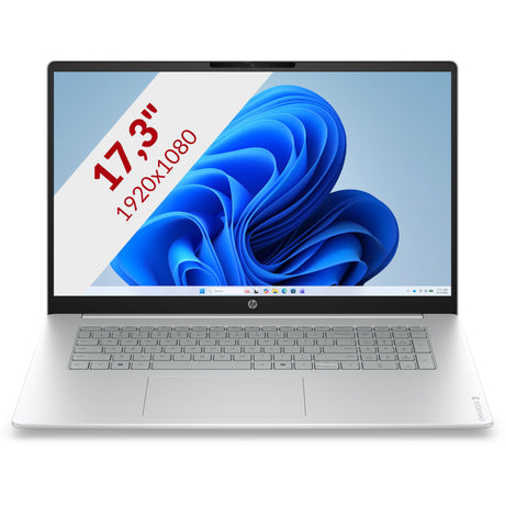 Hp omnibook 3 17-dp0005ndx (e7jv3ea) 17.3 laptop (zilver | ryzen 5 40 | radeon 610m graphics | 8 gb | 256 gb ssd)