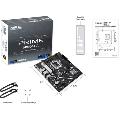 Płyta główna Asus Prime H810M-A-CSM z gniazdem Socket 1851 (RAID, GB-LAN, dźwięk, µATX)